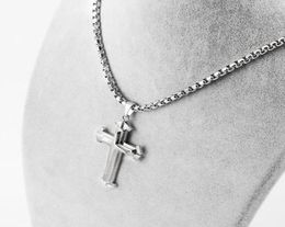 Pendant Necklaces For Mens Womens Trendy Religious Cross DIY Jewelry Box Chain 316L Long Choker Square Pearl Chains Accessories8426042