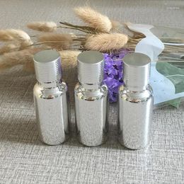 Storage Bottles 50pieces/lot 20ml High Temperature Silver Plated Dropper Bottle Container Essentical Oil Wholesale