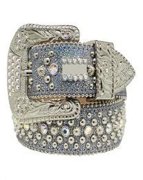 2022 Designer BeltSimon Belts for Men Women Shiny diamond belt luxury Rhinestone multicolour rock Handmade6987152