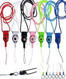 Cheapest Charm Strap Neck Lanyard Detachable Rotatable Charming String for Cell Phone MP3 MP4 ID Colourful by DHL 300pcs4632547