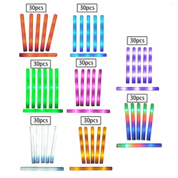 Party Decoration 30 X Luminous Foam Sticks LED Glow For Carnival Nightlife