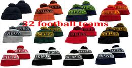 New Beanies Hats American Football 32 teams Sports Winter Beanies Knitted ball global shipped9256887