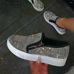 Casual Shoes Rhinestone Women 2024 All Season Daily Ladies Zipper Slip On Comfy Sneakers Outdoor Running Walking Sport Flats