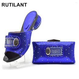 Dress Shoes Arrival Sexy And Bag Set Decorated With Rhinestone High Quality Matching Italian 2024 For Wedding