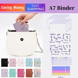 Wallets A7 Small Budget Planner Wallet and Zip Envelope Mini Looseleaf Budget Binder for Saving Money Cash System Money Organizer