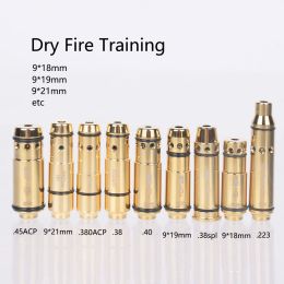 Scopes Hunting Dry Fire Training Laser Bullet 9mm Boresighter for 380 Acp .223rem 40s&w Cartridge Red Dot Laser Training Bore Sight