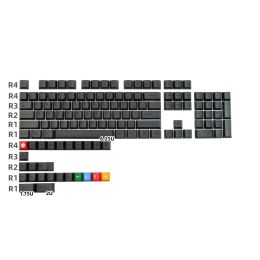 Combos PBT Keycap Cherry Profile DYE Subbed English Black Keycap For GH60 68 75 84 87 104 108 960 980 Mechanical Keyboard