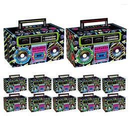 Mugs 12 Pcs Radio 80s Theme Party Decorations Small Package Retro Packaging Supplies Cassette Tape Bucket Centerpiece