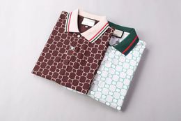 New Youth Fashion Brand Short Sleeve T-shirt Reverse Collar Cotton Embroidery Print Slim Relaxed POLO Summer Blouse Male
