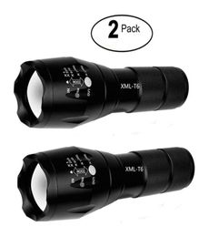 2 Pack Tactical Flashlight Torch Military Grade 5 Modes T6 3000 Lumens Tactical Led Waterproof Handheld Flashlight for Camping Bik298H5154175