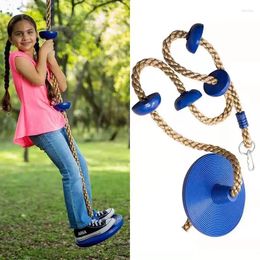 Camp Furniture Children Plastic Disc Outdoor Swing Climbing Rope With Platforms Treehous Ladder Kids Toy Seat Garden Hanging Chair