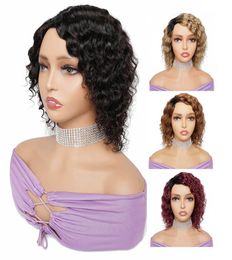 Kiss Hair Romance Curl Ombre Colour Blonde Burgundy Brown Auburn Short Bob Style 3Pcs 155G Brazilian Deep Wave Ombre Hair8848145