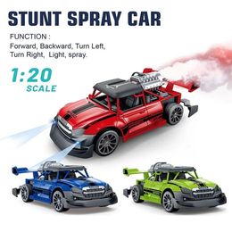 RC Car Drift 1 20 Stunt with Spray Light Remote Radio Controlled Childrens Competitive Racing and Trucks Toys for Boys 240417