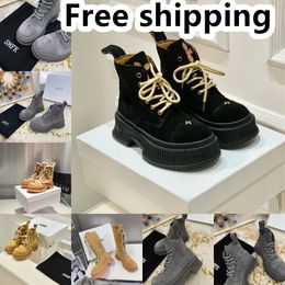 Designer Boots popular Trendy Women Short Booties Ankle Boot Luxury Womens Party Thick Heel size 35-40 SMFK GAI