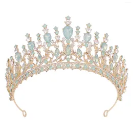 Hair Clips Elegant Bridal Wedding Crown Light Luxurious Baroque Rhinestones Alloy For Masquerade Ball Banquet Cosplay