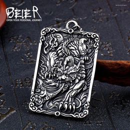 Pendant Necklaces BEIER Stainless Steel Chinese Beast Necklace Pixiu Fortune Chain Evil Jewellery For Man Women BP8-015