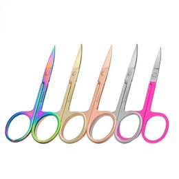 Nail Cuticle Nipper Scissors Stainless Steel Rainbow Tweezer Clipper Dead Skin Remover Scissor Plier Pusher Makeup Beauty Tool