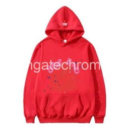 Spider Hoodie Young Thug 555555 Men Women Designer Fog Hoodie High Quality Foam Print Spider Web Graphic Pink Sweater Sweatshirts Y2k Pullovers Size S-XXL UQU4