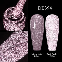 MTSSII Светоотражающий блеск гель розовый блестящий блески лак для ногтей впитывает ультрафиолетовое отделение искусства 240418