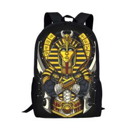 Bags Egyptian Pharaoh Art Print Students School Bag Girls Boys Backpack Women Men Casual Travel Rucksacks Teenager Daily Backpacks