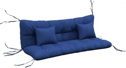 Pillow Tufted Bench S & Throw Pillows 4 Piece Swing Set Replacement Seat Pad Back 2 Navy Blue