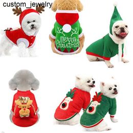 Dog Apparel Christmas Clothes Pets Clothing Santa Costume Year Cat Outfits Xmas Deer Hat Puppy Coat Hoodie Party 231122