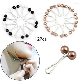 Brooches Muslim Arab Shawl Islamic Pin Women Jewellery Accessories Multicolor Headscarf U-shaped Pearl Pins Clips Hijab Scarf