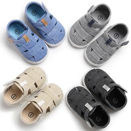 Summer born Baby Boy Girl Solid First Walkers Soft Sole Crib Shoes Sneaker Prewalker Canvas Casual Anti Slip 240415