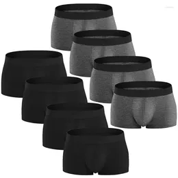 Underpants 4pcs Man Straight Angle Pants Big Size UnderpantsFour Pure Cotton-padded Underwear