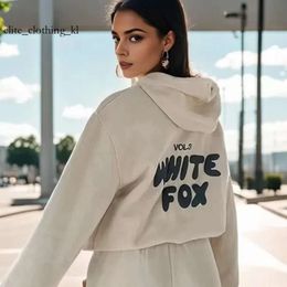 Tracksuit White Designer Fox Hoodie Sets Two 2 Piece Set Women Mens Clothing Set Sporty Long Sleeved Pullover Hooded Tracksuits Spring Autumn Winter Sma 999