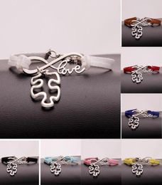 10pcslot Infinity Love 8 Autism Puzzle pendant Bracelet Charm Pendant WomenMen Simple BraceletsBangles Jewellery Gift A14725802173584137