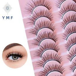 False Eyelashes 10 Pairs Lashes 10-16mm Russian 6D Fibre Reusable Fluffy Strip Extensions