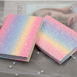 Writing Smoothly Colourful Notebook PU Leather Diary Sketchbook Cute Notepad Thick Paper Gliter Ledger Office Supplies