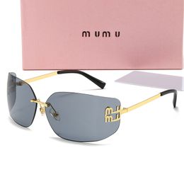 Mui Womens Designer Sunglasses For Women Top Quality Oval Sun Mirror Blank Grey Frame Retro Small Round Sunglass New Product Prescription Glasses With Box