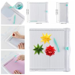 Bags 35.5x35.5cm Foldable Trim and Score Board Paper Card Cutting Mat for Boxes Invitation Envelopes Cover of Book Making Diy Tools