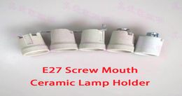 Durable High Temperature E27 Ceramic Lamp Base E27 Screw Mouth Ageing Lamp Holder HornType LED Light Socket for DIY Desk Lamp6553416