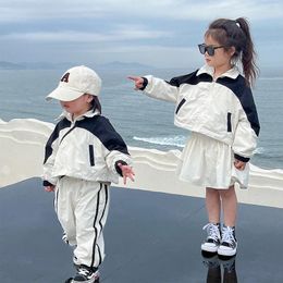 Clothing Sets Children's Set Brother Sister Clothes 2024 Autumn Sports Coat Skirt Girl's Suit Or Leisure Boy's Two-piece