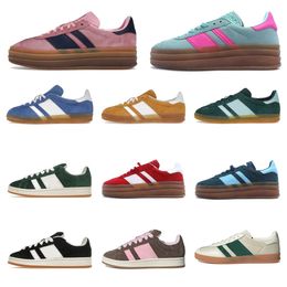 Designer shoes Navy Gum Clear Pink Light Blue Black White Brown Yellow Munchen mens Hamburg Handball Suede sneakers women casual trainers sports shoe