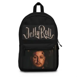 Backpacks Jelly Roll Mercch Rapper Harajuku 2023 Backpack Fashion Boy/Girl's Print Canvas Hip Hop Bag Travel Bag