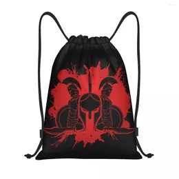 Shopping Bags Custom Spartan Warrior Sparta Drawstring Bag For Training Yoga Backpacks Men Women Sports Gym Sackpack