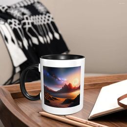 Mugs Hyperreal Sunrise Starscape Coffee Summer Living Room Smooth Cup Body Case On The Tablle