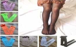 Sell Kids Girls Designer Socks Tights Toddler Baby Colourful Rhinestone Pantyhose Fishnet Leggings Girl Children Mesh Stockings8581741