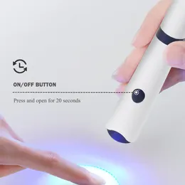 Nail Dryers USB Charging Round Head Art Lamp Multifunctional Powerful Dryer Manicure Accessories