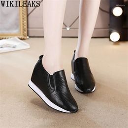 Casual Shoes Vulcanize Woman Slip On Height Increasing Platforms Elevator For Women 2024 Designer Sneakers Chaussure