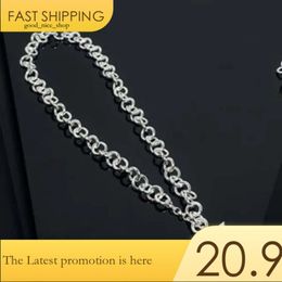 Tiffanybracelet Home Precision Collana del cuore di alta qualità con una freccia attraverso la catena spessa personalizzata Gioielli fine 788