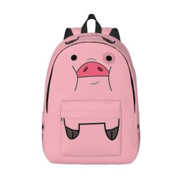 Bags Cute Pet Pig Waddles Cartoon Backpack Schoolbag Student Bookbag Teens Daypack with Pocket