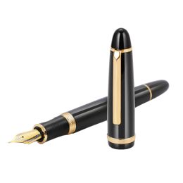 Pens Jinhao X850 Black Metal Fountain Pen with Converter EF/F/M Nib Golden Clip Ink Pen for Business Office Gift School