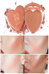 Blush Kiss Beauty Face Bronzer Palette Heart Shape With Mirror Pumpkin Pigment Long Lasting Waterproof Contour Blusher KB0477272909