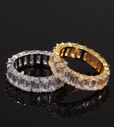 Luxury Designer Jewellery Mens Rings Hip Hop Bling Diamond Silver Gold Ring Love Promise Wedding Engagement P Style sh7137229