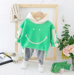 Toddler Infant Clothes Suits 2020 Autumn Baby Girls Boys Clothing Sets Plush Warm Tops Pants Child Kids Costume2519032